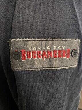 J. Palmer Mens Tampa Bay Buccaneers Full-Zip Sweatshirt Navy Blue Size XL Soft